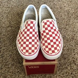 Red checkered vans